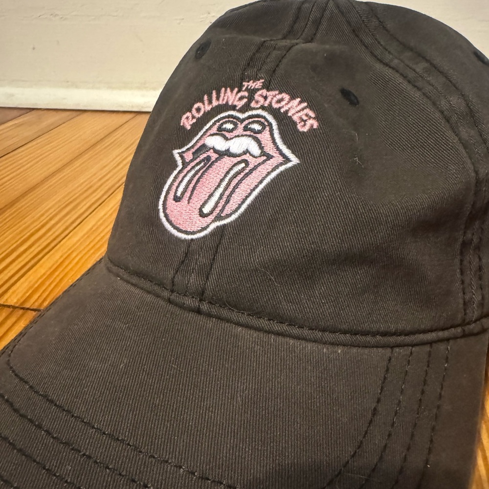American Eagle Outfitters Black Rolling Stones Baseball Cap - Picture 2 of 5